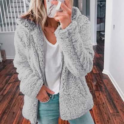 Odessa | Women's Hooded Sherpa Fleece Zip Jacket