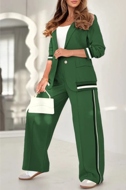 Marlowe | Women's Tailored Wide-Leg Blazer Trouser Set