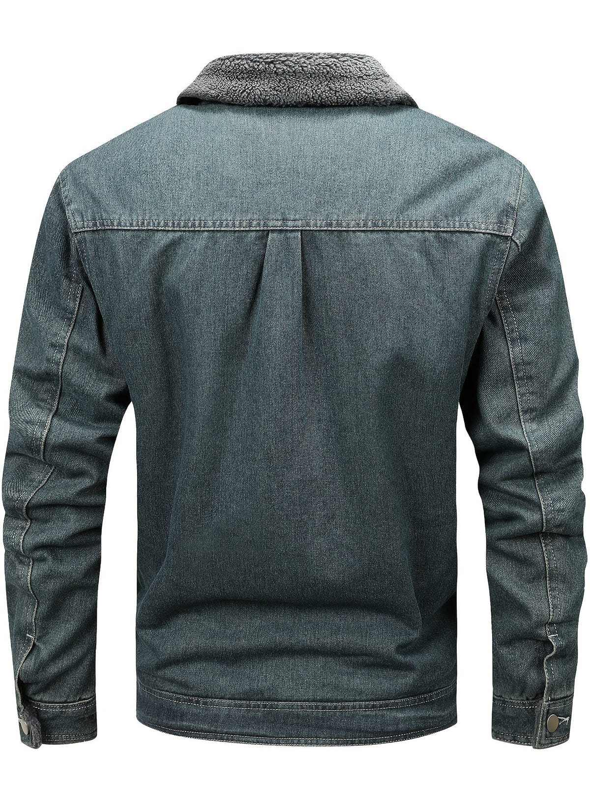 Draven | Men's Warm Fleece Lined Washed Denim Winter Jacket