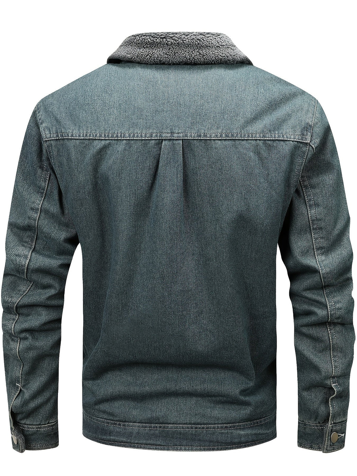 Draven | Men's Warm Fleece Lined Washed Denim Winter Jacket