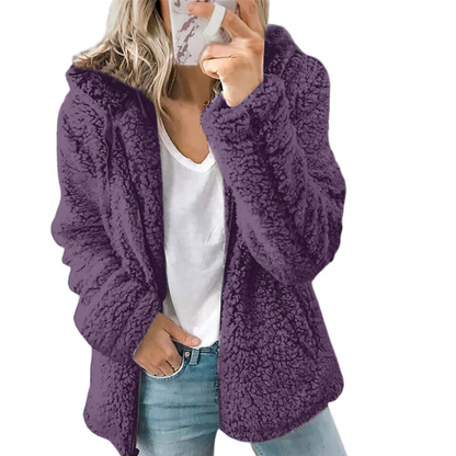 Odessa | Women's Hooded Sherpa Fleece Zip Jacket