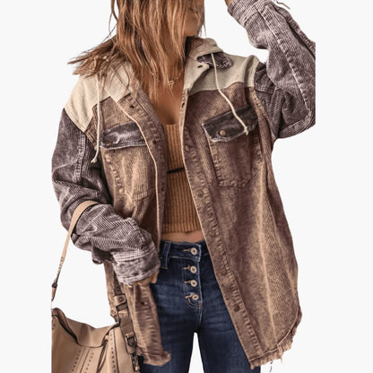 Sierra | Women's Colorblock Corduroy Button-Up Shacket