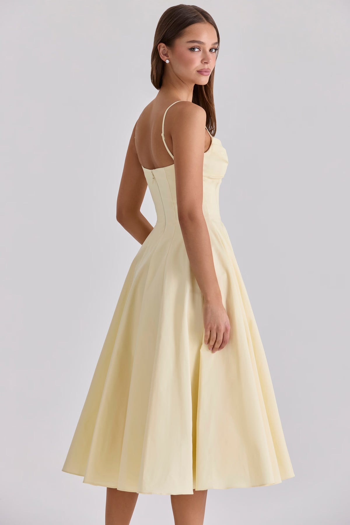 Seraphina | Women's Sweetheart Gathered Bust Fit and Flare Midi Dress