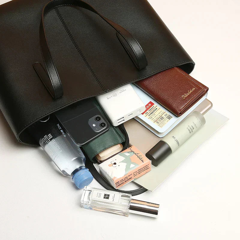 Larken | Women's Leather Look Tote Shoulder Bag