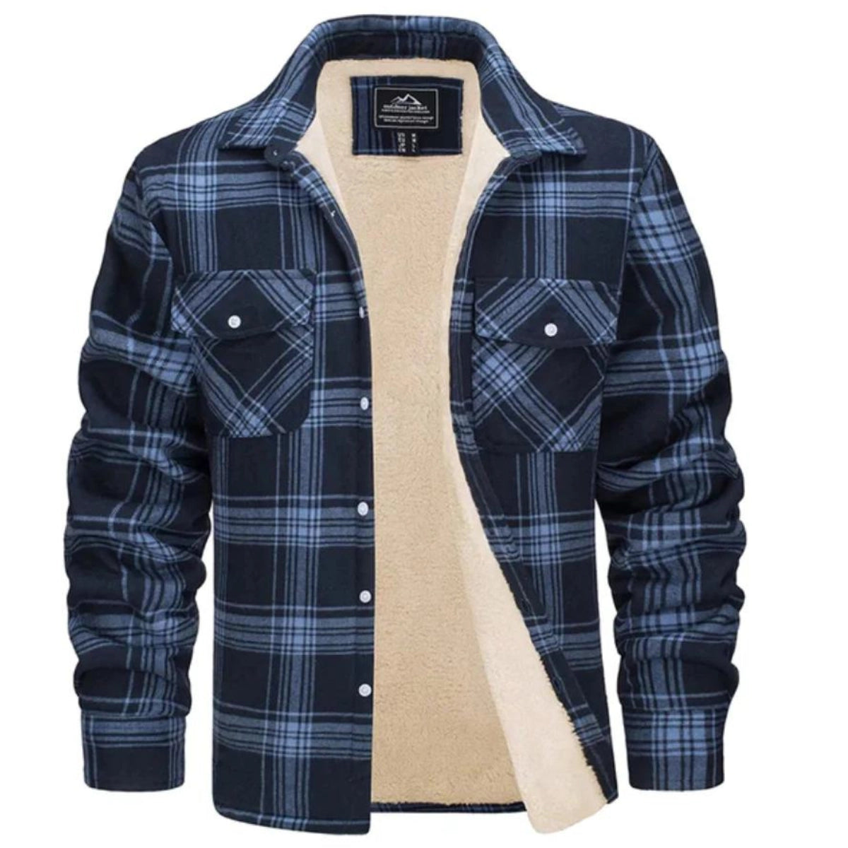 Bowen | Men's Sherpa Lined Plaid Flannel Shirt Jacket