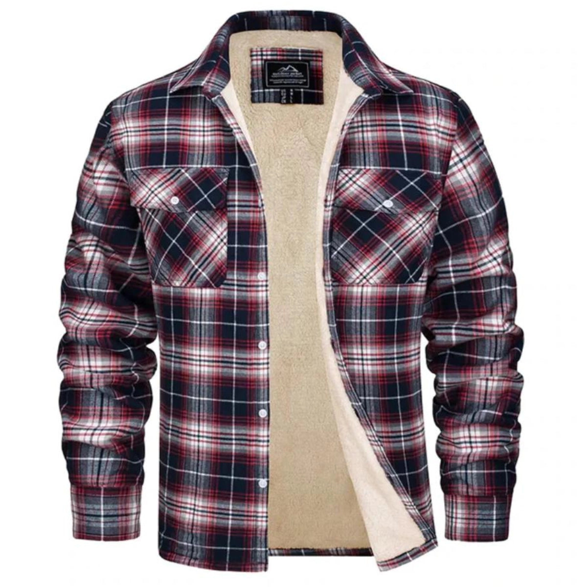 Bowen | Men's Sherpa Lined Plaid Flannel Shirt Jacket