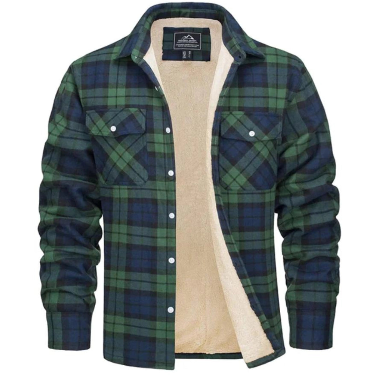 Bowen | Men's Sherpa Lined Plaid Flannel Shirt Jacket