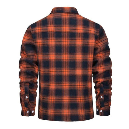 Bowen | Men's Sherpa Lined Plaid Flannel Shirt Jacket