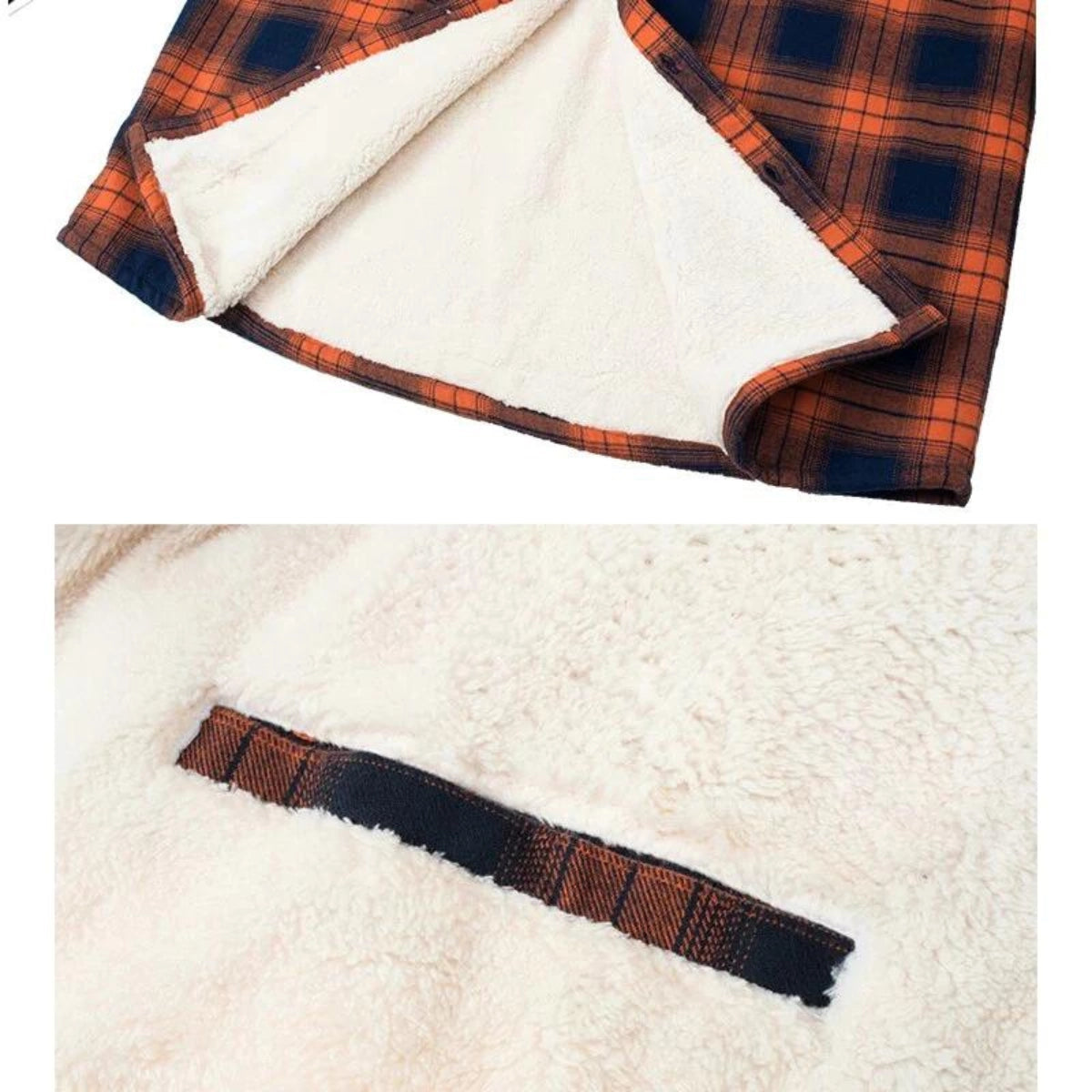 Bowen | Men's Sherpa Lined Plaid Flannel Shirt Jacket