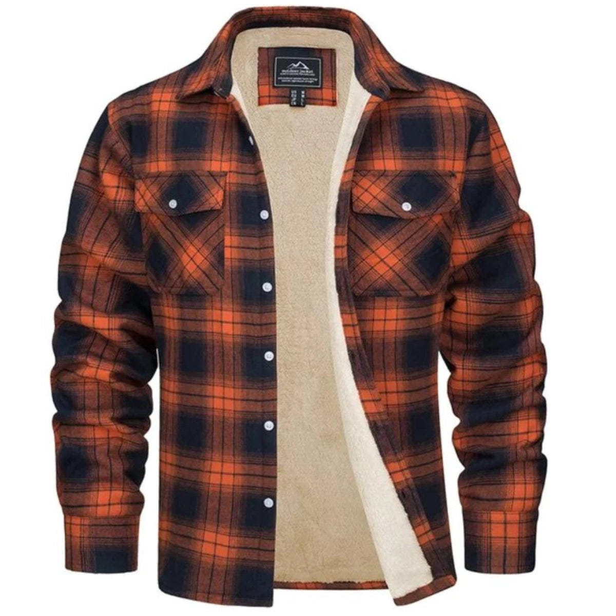 Bowen | Men's Sherpa Lined Plaid Flannel Shirt Jacket
