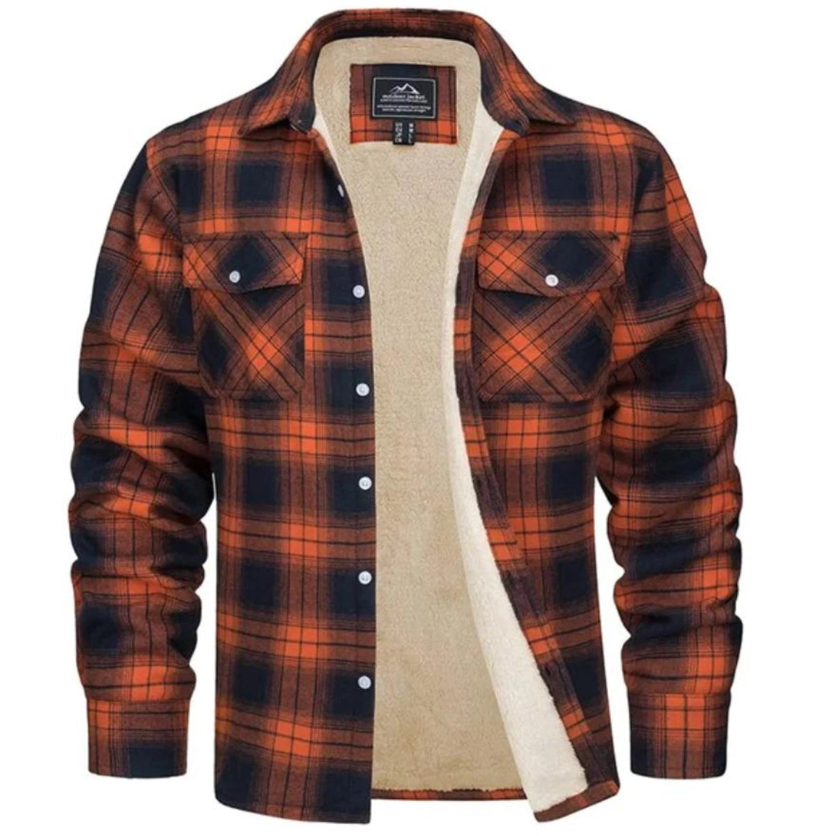 Bowen | Men's Sherpa Lined Plaid Flannel Shirt Jacket