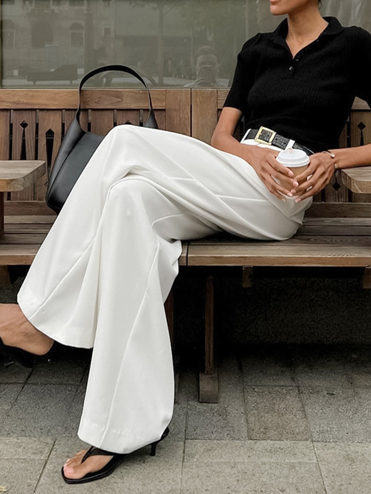 Meira | Pleated High Waist Wide Leg Tailored Pant