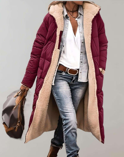 Marlowyd | Women's Long Puffer Fleece Lined Hooded Winter Coat