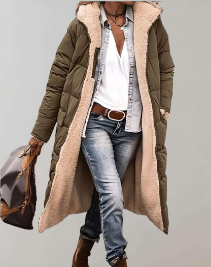 Marlowyd | Women's Long Puffer Fleece Lined Hooded Winter Coat