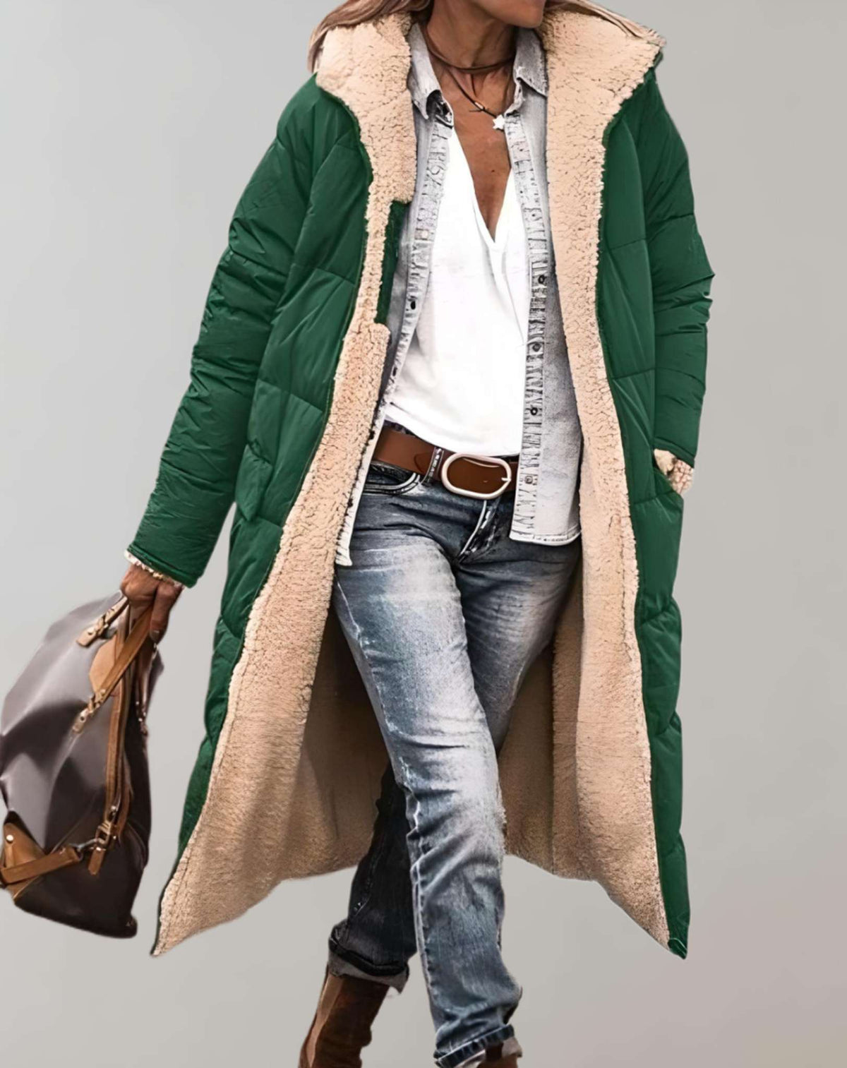 Marlowyd | Women's Long Puffer Fleece Lined Hooded Winter Coat