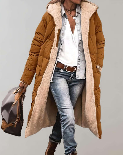 Marlowyd | Women's Long Puffer Fleece Lined Hooded Winter Coat