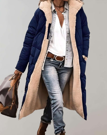 Marlowyd | Women's Long Puffer Fleece Lined Hooded Winter Coat