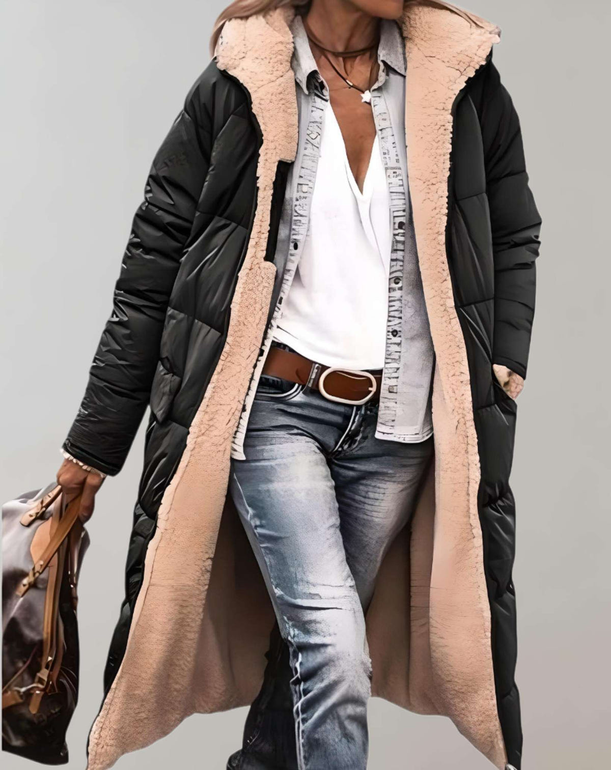 Marlowyd | Women's Long Puffer Fleece Lined Hooded Winter Coat