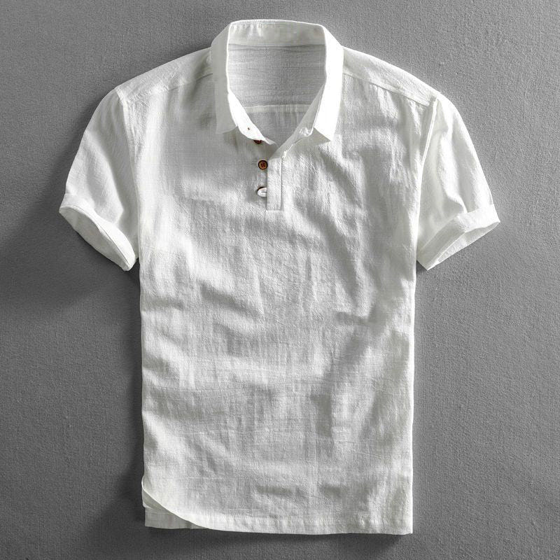 Edward | Men's Linen Blend Classic Relaxed Polo Shirt