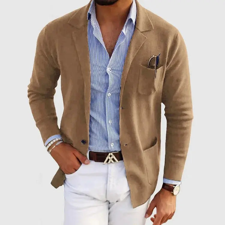 Ansel | Men's Knit Notched Lapel Blazer