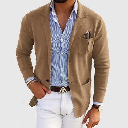 Ansel | Men's Knit Notched Lapel Blazer