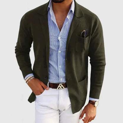 Ansel | Men's Knit Notched Lapel Blazer