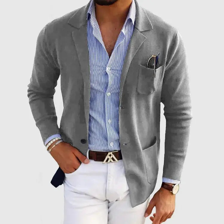 Ansel | Men's Knit Notched Lapel Blazer