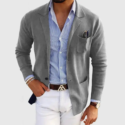 Ansel | Men's Knit Notched Lapel Blazer