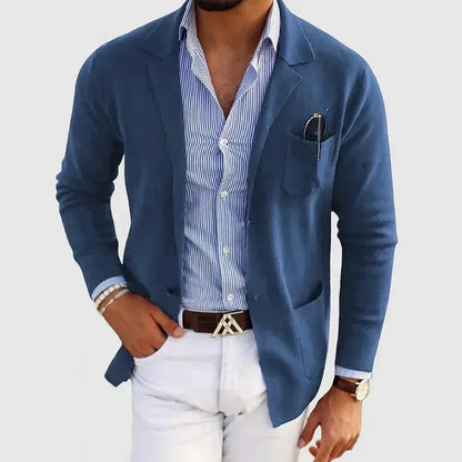 Ansel | Men's Knit Notched Lapel Blazer