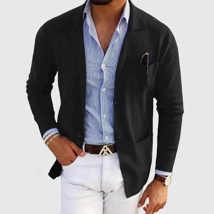 Ansel | Men's Knit Notched Lapel Blazer