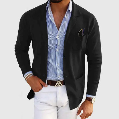 Ansel | Men's Knit Notched Lapel Blazer
