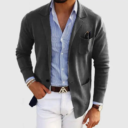 Ansel | Men's Knit Notched Lapel Blazer