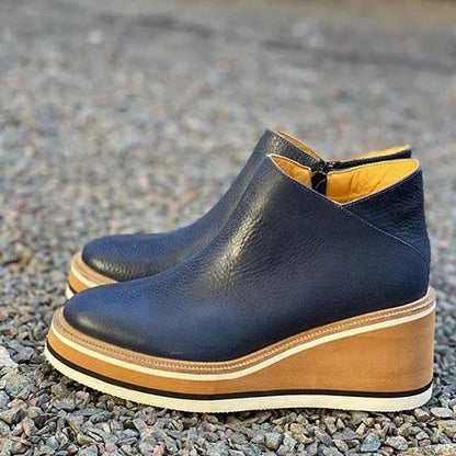 Bexlyn | Women's Waterproof Side-Zip Platform Wedge Ankle Boot