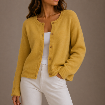 Marnith | Women's Knit Button-Up Long Sleeve Round Neck Cardigan