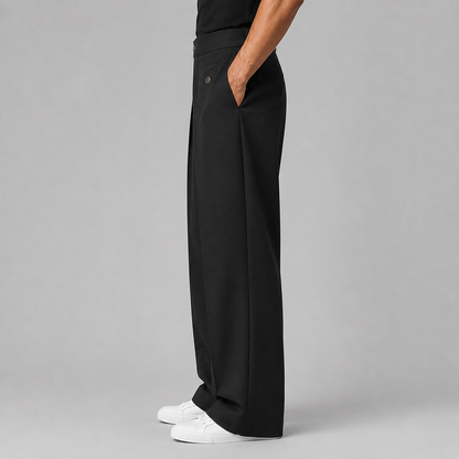 Halloran | Men's Wide Leg Pleated Front Tailored Trouser
