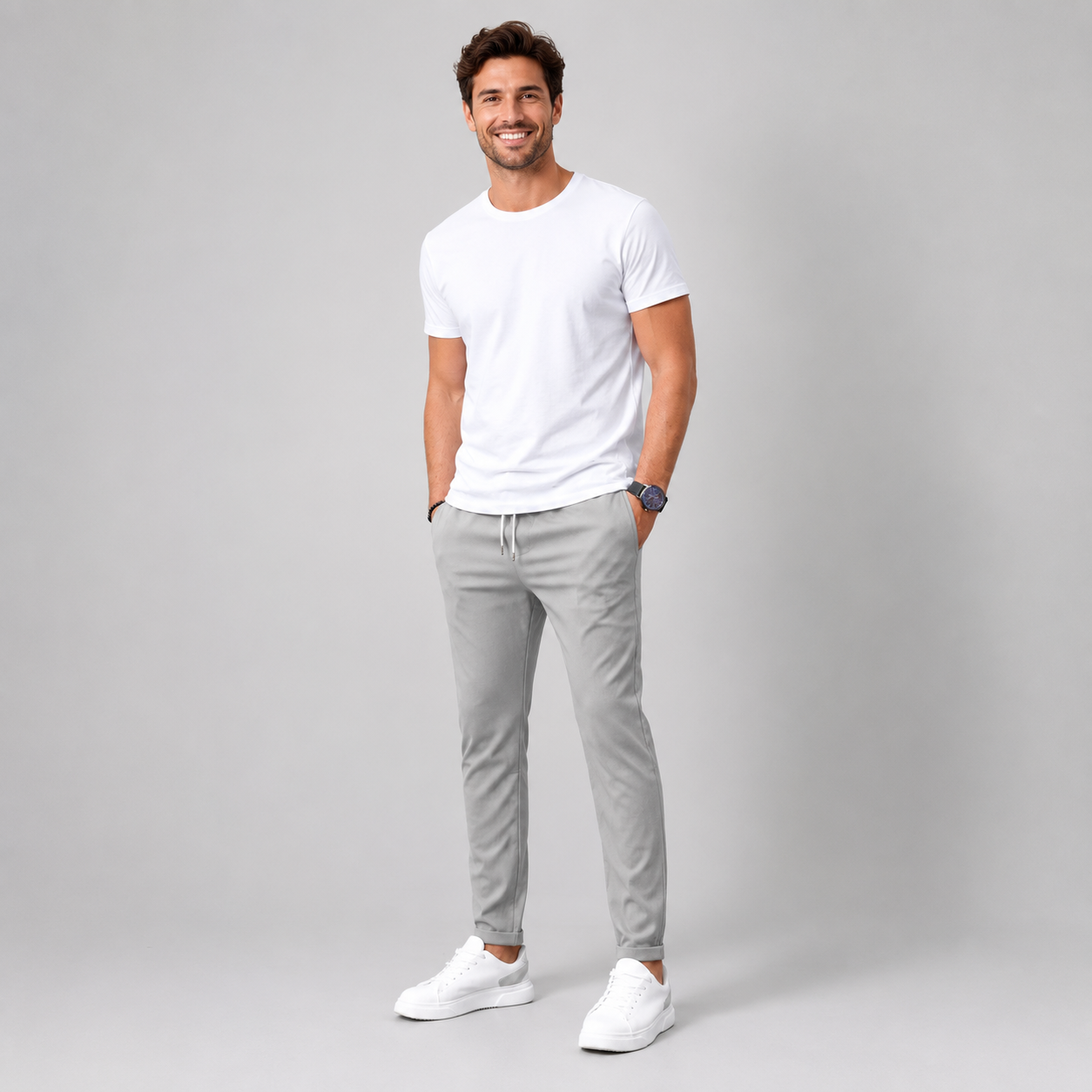 Caspian | Men's Slim Fit Drawstring Tapered Dress Pants