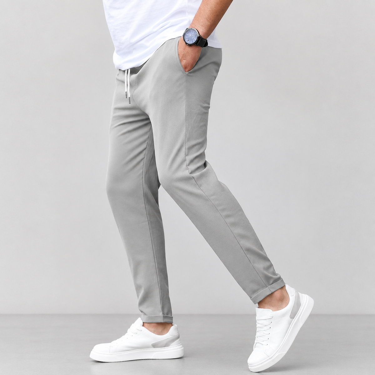 Caspian | Men's Slim Fit Drawstring Tapered Dress Pants