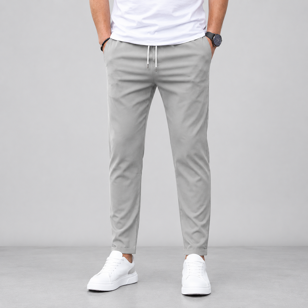 Caspian | Men's Slim Fit Drawstring Tapered Dress Pants