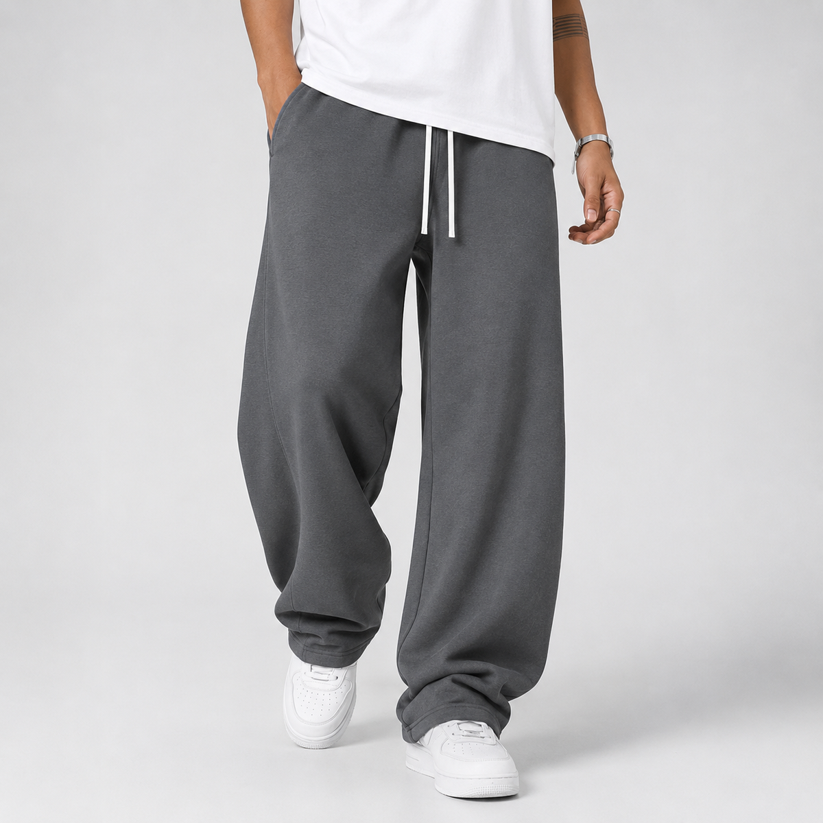 Kaelan | Men's Loose Fit Wide Leg Drawstring Jogger