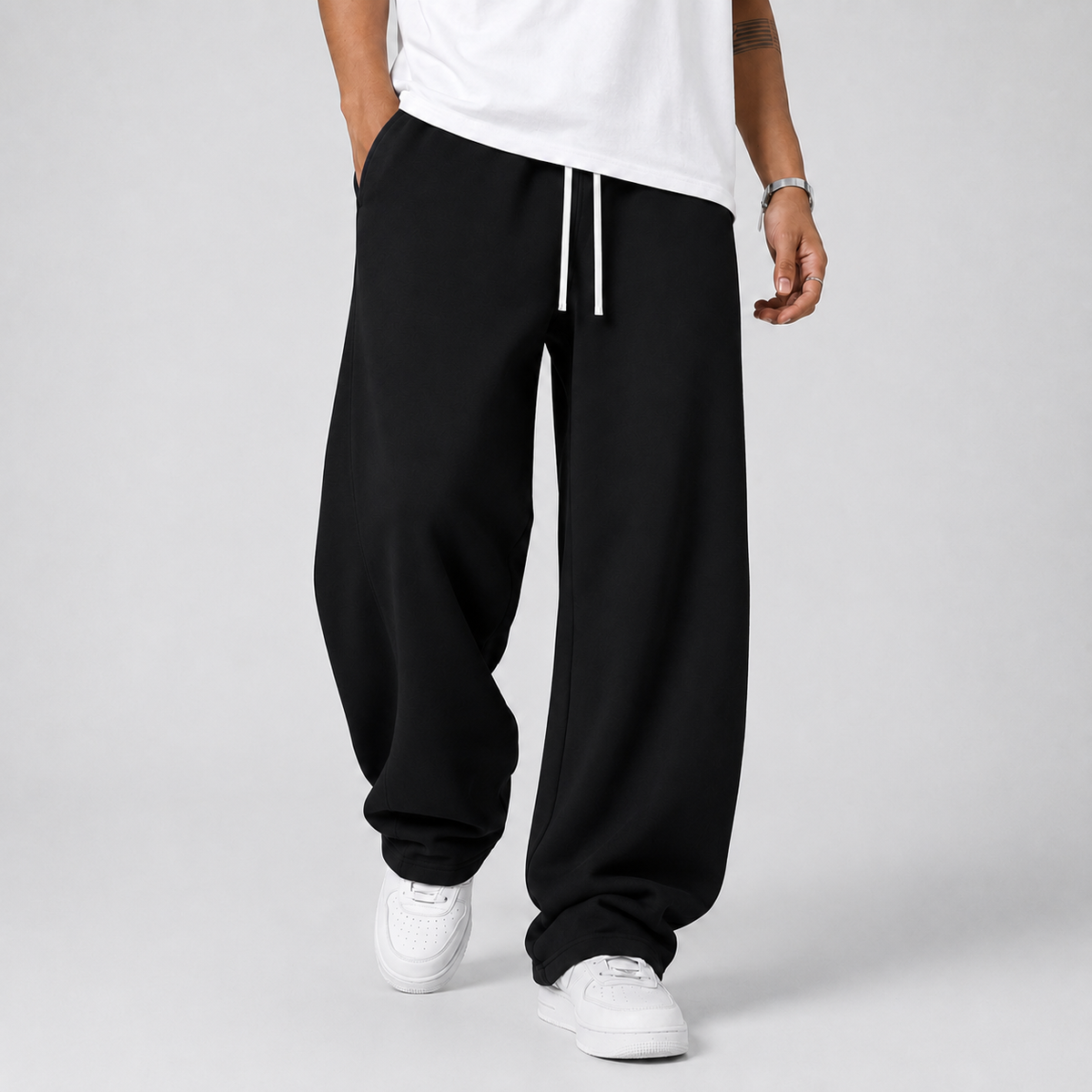 Kaelan | Men's Loose Fit Wide Leg Drawstring Jogger