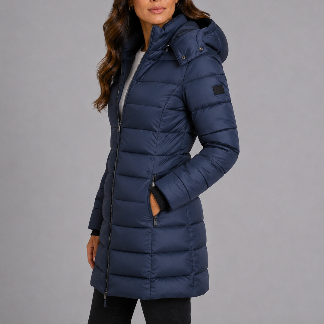 Marlow | Women's Hooded Long Puffer Jacket Insulated Quilted Winter Coat