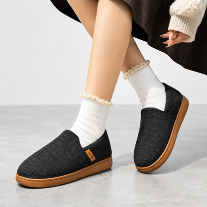 Fennora | Women's Cushioned Fleece Lined Slip-On House Slipper