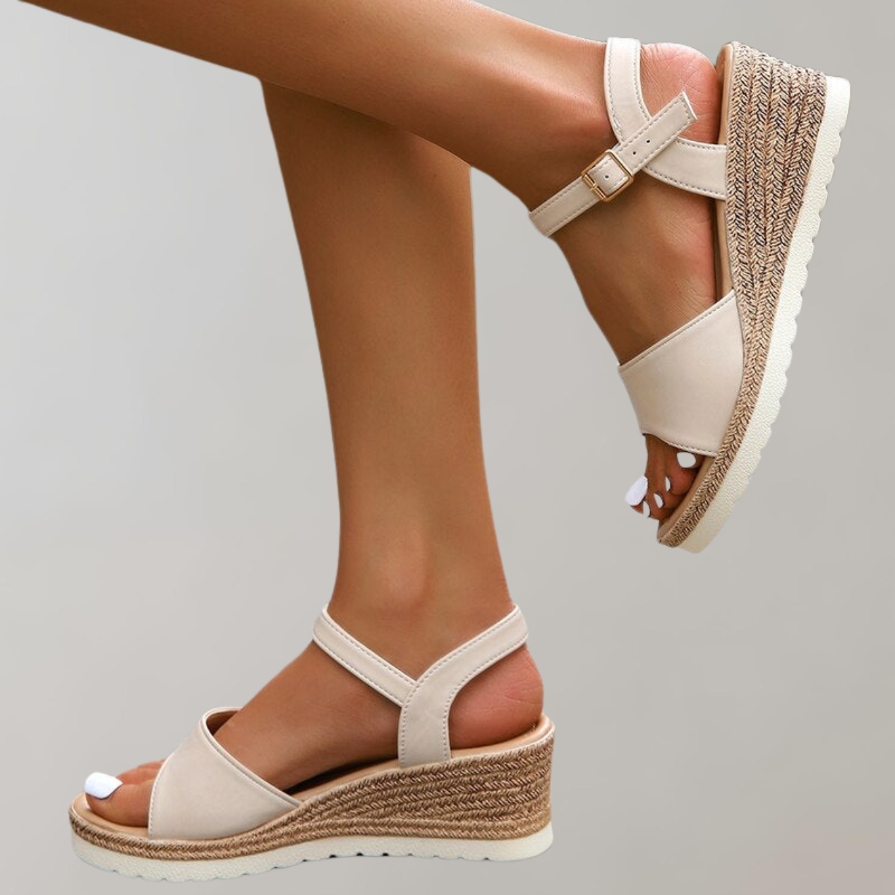 Stella | Women's Orthopedic Espadrille Wedge Sandals Ankle Strap