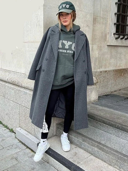 Corinne | Women's Wool Blend Longline Trench Coat