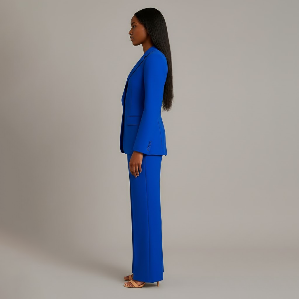 Odette | Women's Tailored Single Breasted Wide Leg Pantsuit Set