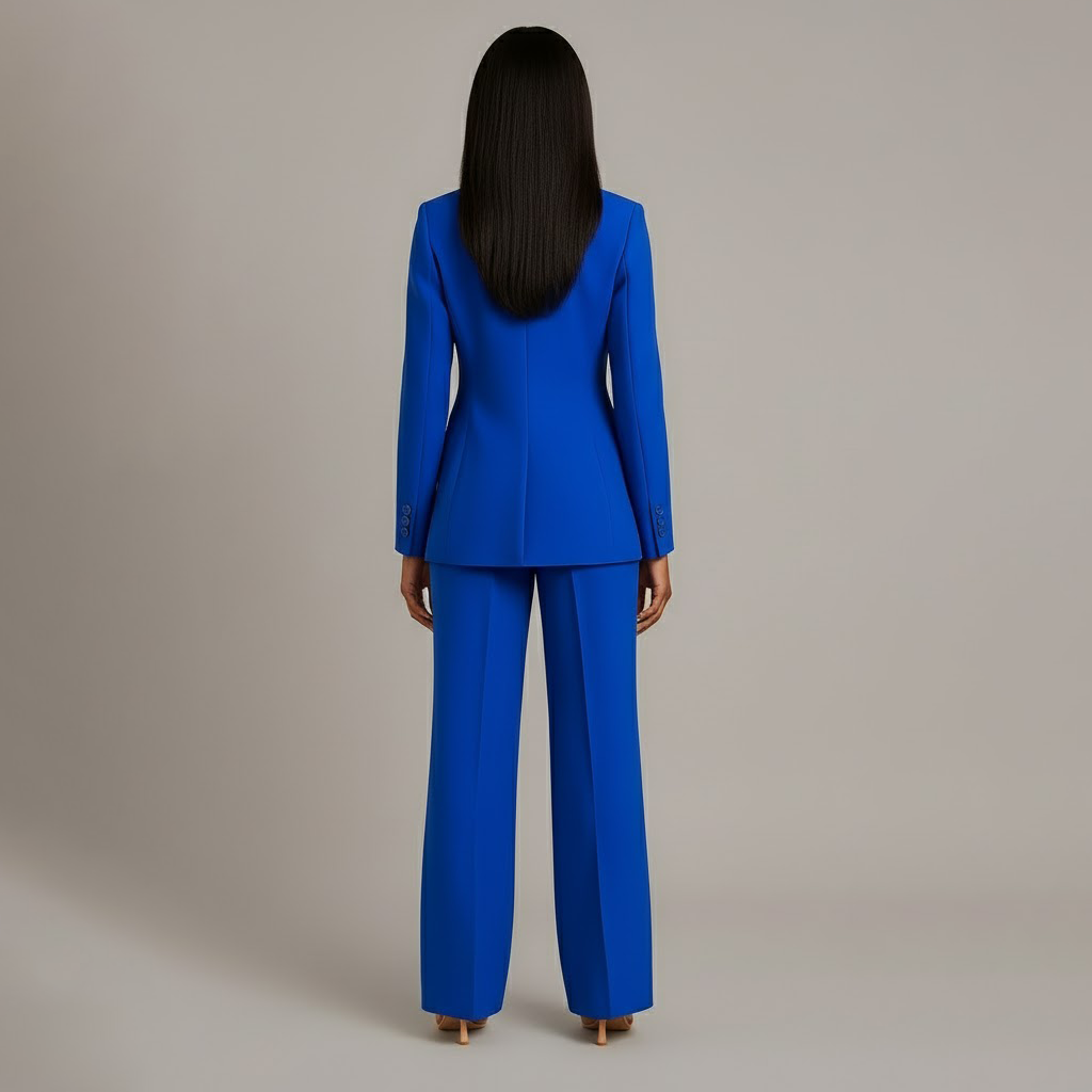 Odette | Women's Tailored Single Breasted Wide Leg Pantsuit Set