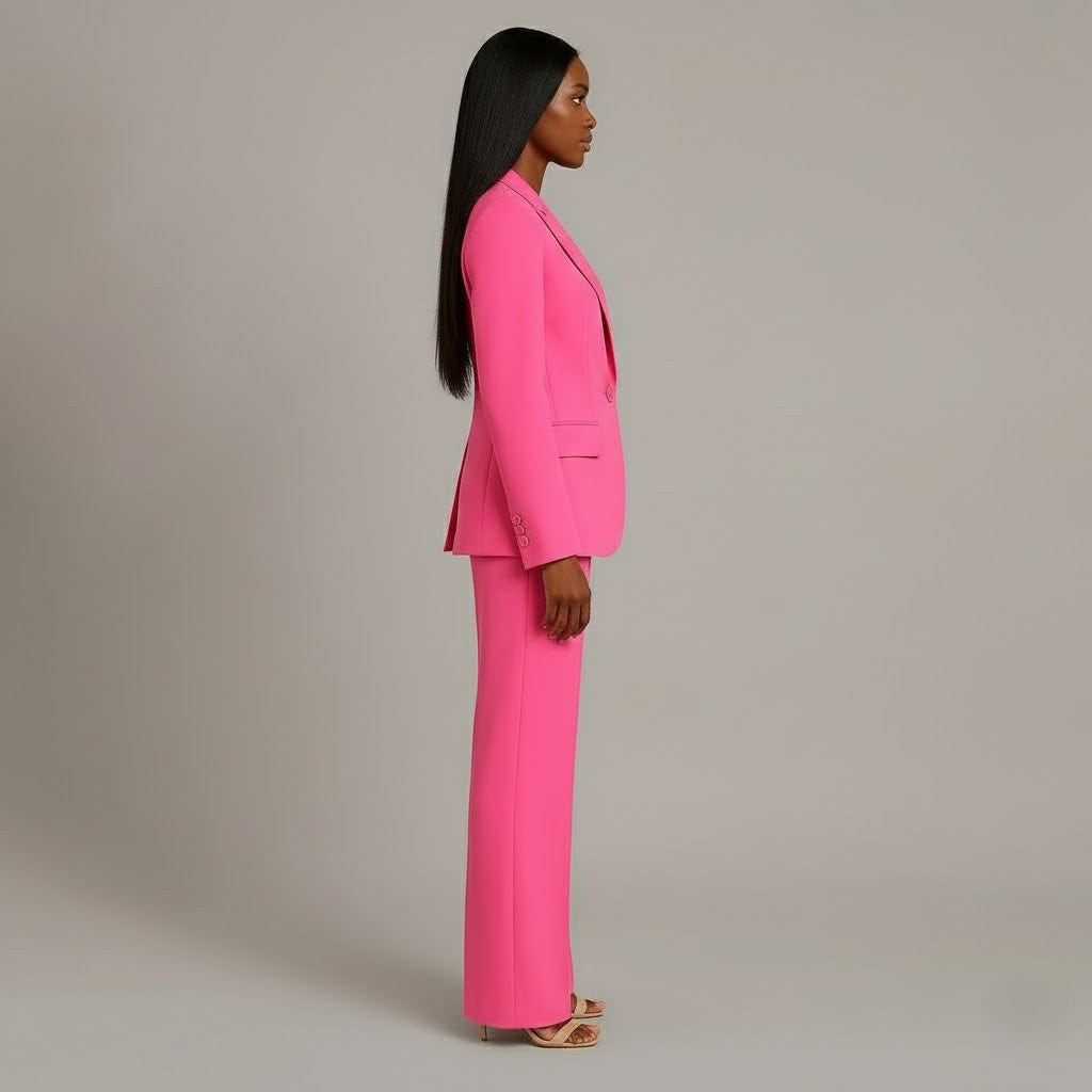 Odette | Women's Tailored Single Breasted Wide Leg Pantsuit Set