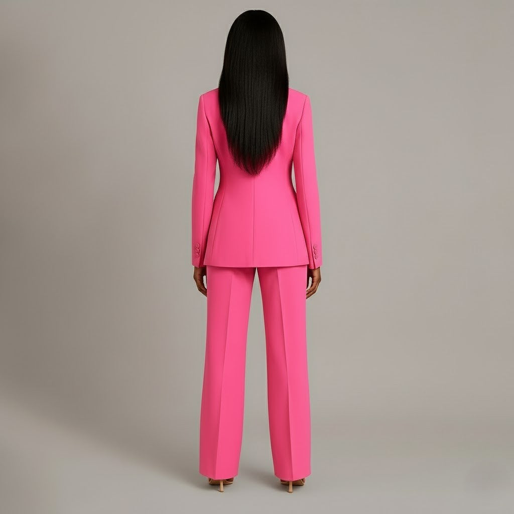 Odette | Women's Tailored Single Breasted Wide Leg Pantsuit Set