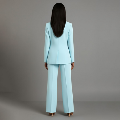 Odette | Women's Tailored Single Breasted Wide Leg Pantsuit Set