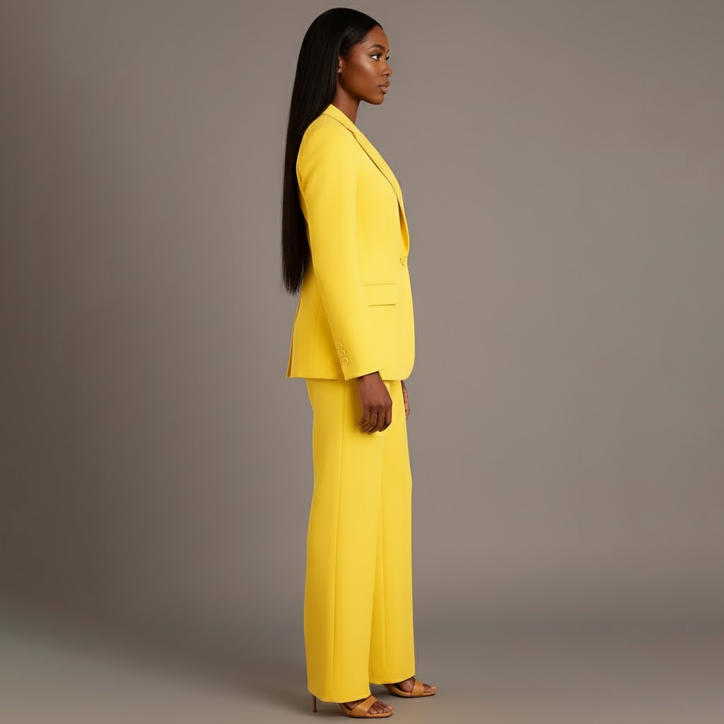 Odette | Women's Tailored Single Breasted Wide Leg Pantsuit Set